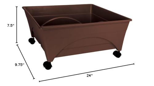 Emsco Group 2345 City Raised Bed Grow Box – Self Watering and Improved Aeration – Mobile Unit with Casters-Brown Picker