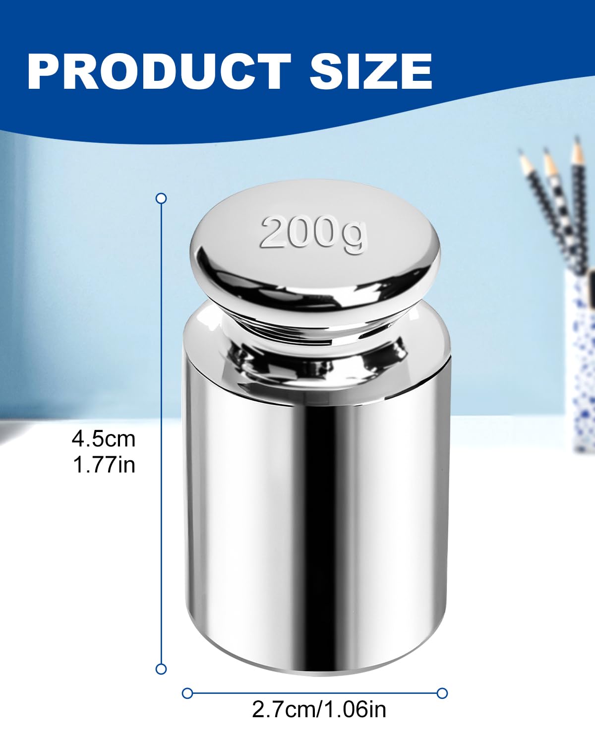 UCEC Calibration Weights for Digital Scale, 200g Gram Weights, Precision Stainless Steel Balance Scale Calibration Weight for Lab Educational Science