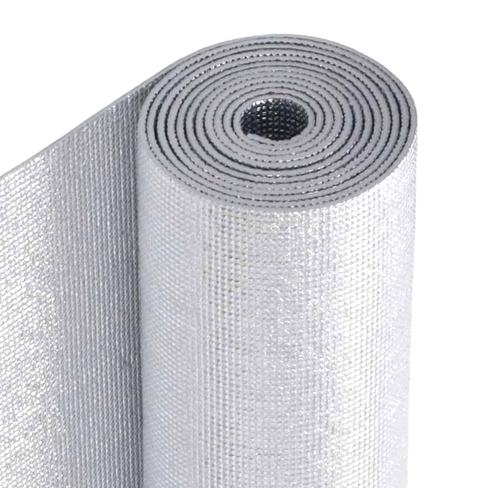 Japard Window Insulation for Summer Heat, 16ft x 39in 5mm 0.2” Thick 53.8 sqft, Aluminum Foil Bubbles Reflective Window Thermal Barrier for RV Roof Garage Door
