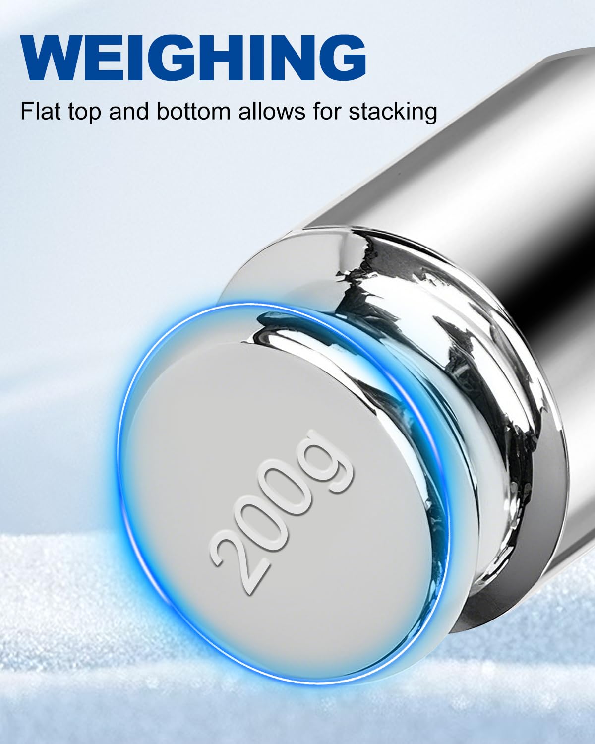 UCEC Calibration Weights for Digital Scale, 200g Gram Weights, Precision Stainless Steel Balance Scale Calibration Weight for Lab Educational Science