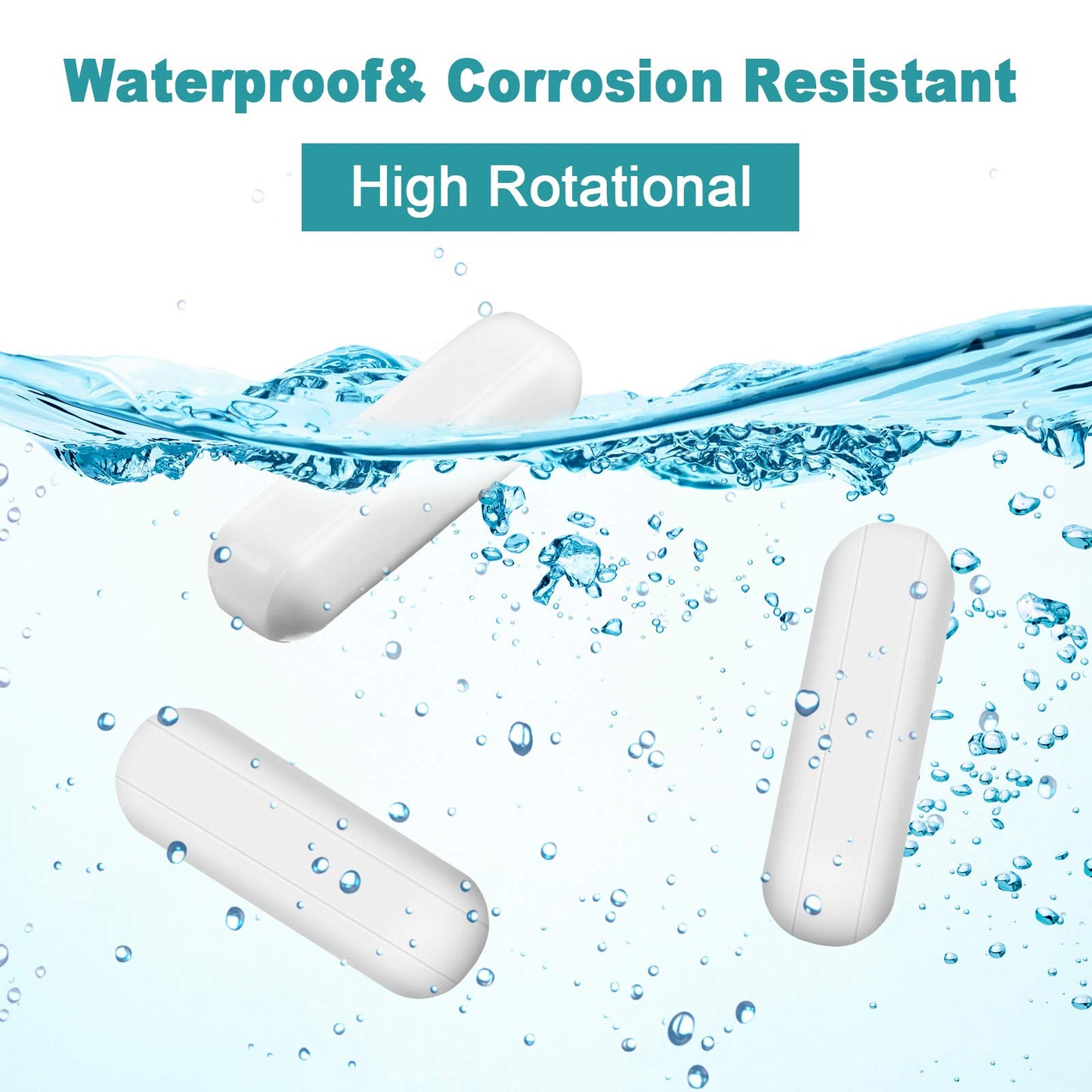 Weewooday 8 Pieces PTFE Magnetic Mixer Stirrer Bar, White Color Stainless Steel Laboratory PTFE Stir Plate Bar, Mixing Plate Magnet Stick (30 mm/ 1.18 Inch)