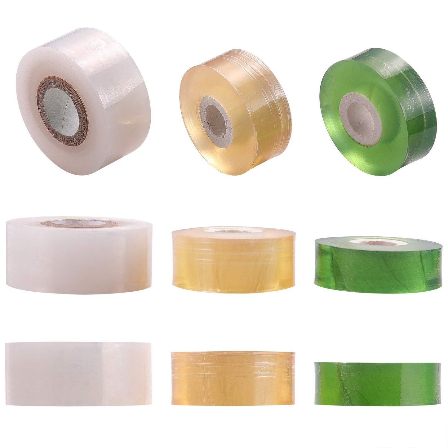 NAYE Grafting Tape for Fruit Trees,3 Pcs Stretchable Floristry Film,3 Color with Various Elasticity,Plants Repair Budding Tape
