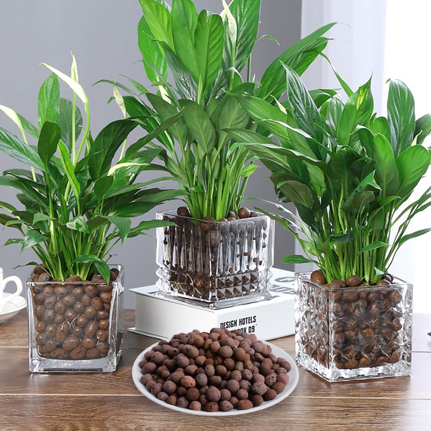 Malifea 2LBS Leca Expanded Clay Pebbles Hydroponics Supplies for Indoor Garden Plants (2LBS)