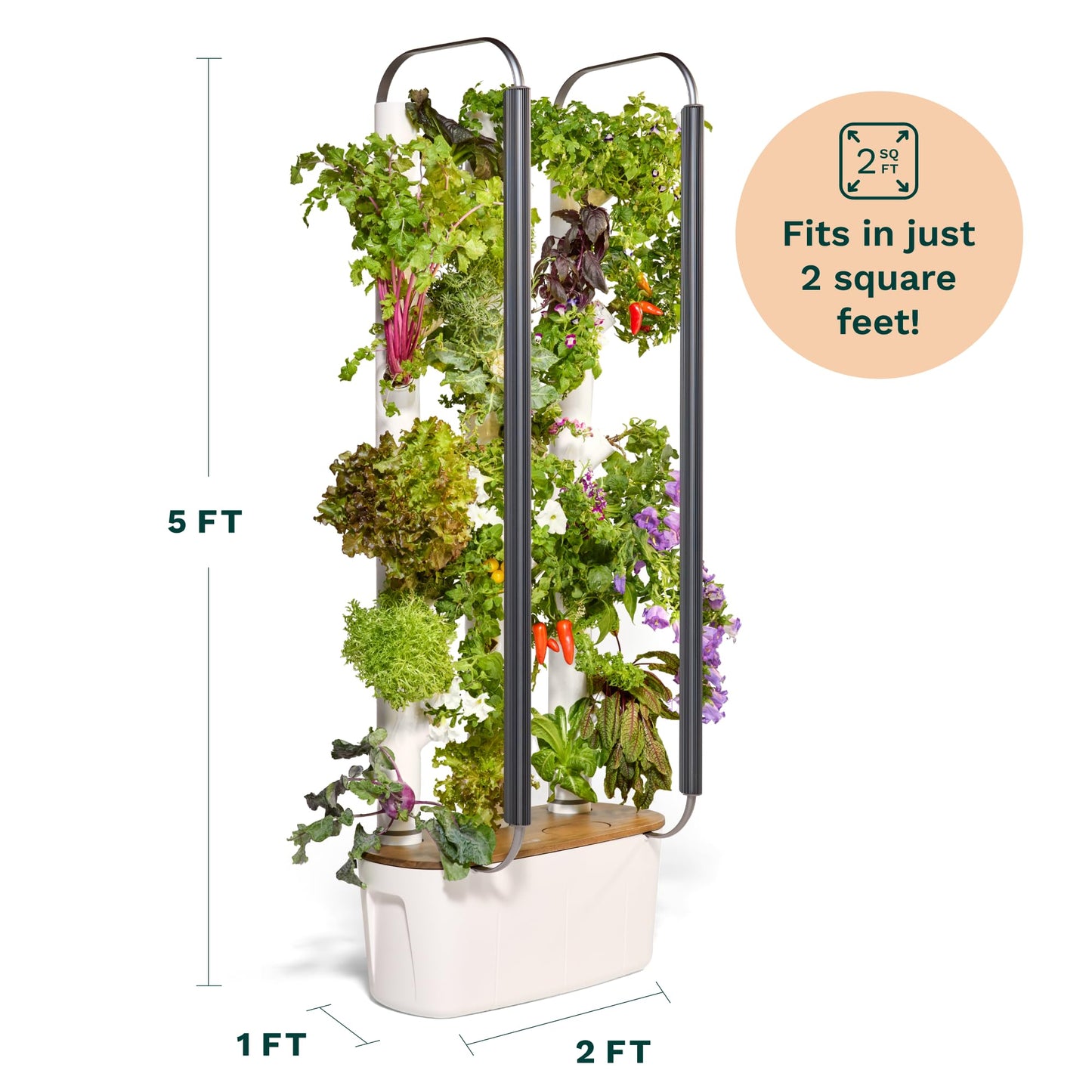 Gardyn 4.0 Hydroponics Growing System Kit & Vertical Garden Planter, 30 Non-GMO Indoor Plants Smart Garden, Herbs, Vegetables & LED Grow Lights for Indoor Gardening System