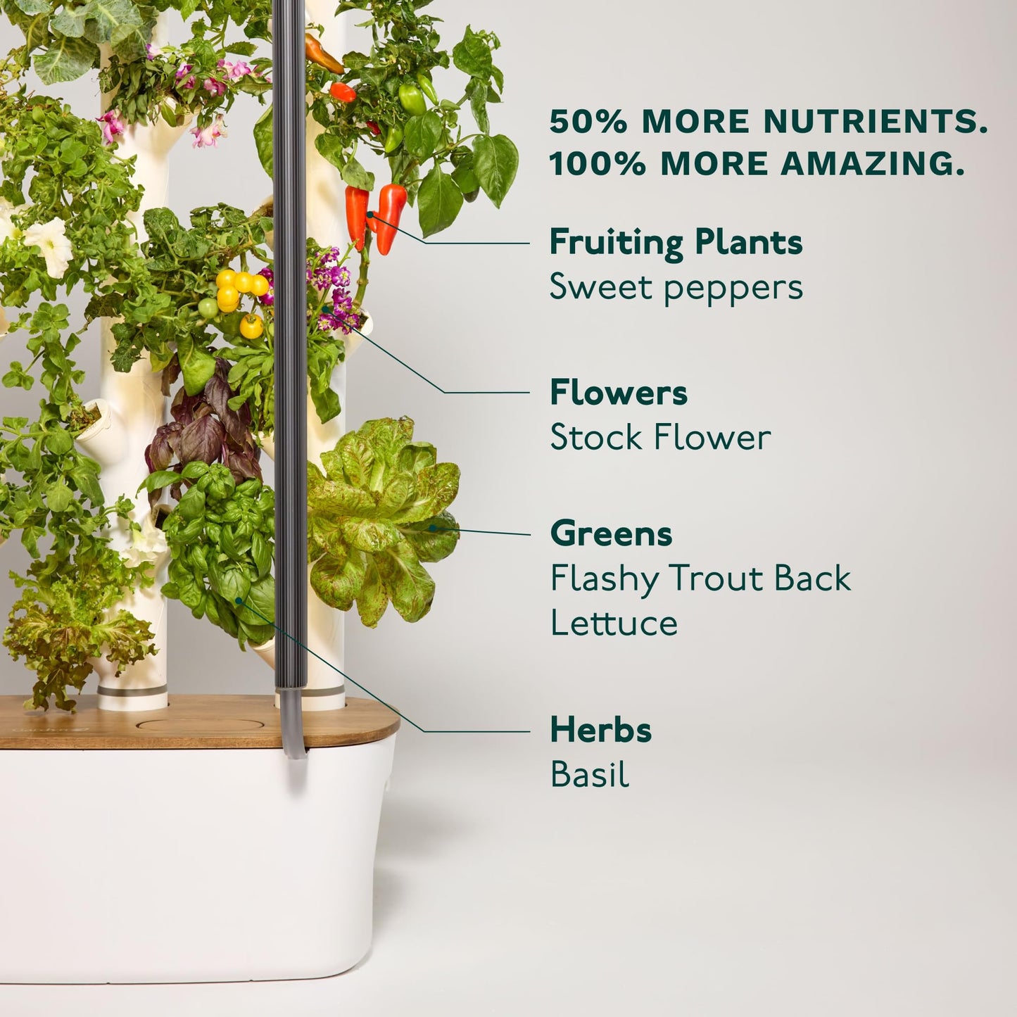Gardyn 4.0 Hydroponics Growing System Kit & Vertical Garden Planter, 30 Non-GMO Indoor Plants Smart Garden, Herbs, Vegetables & LED Grow Lights for Indoor Gardening System