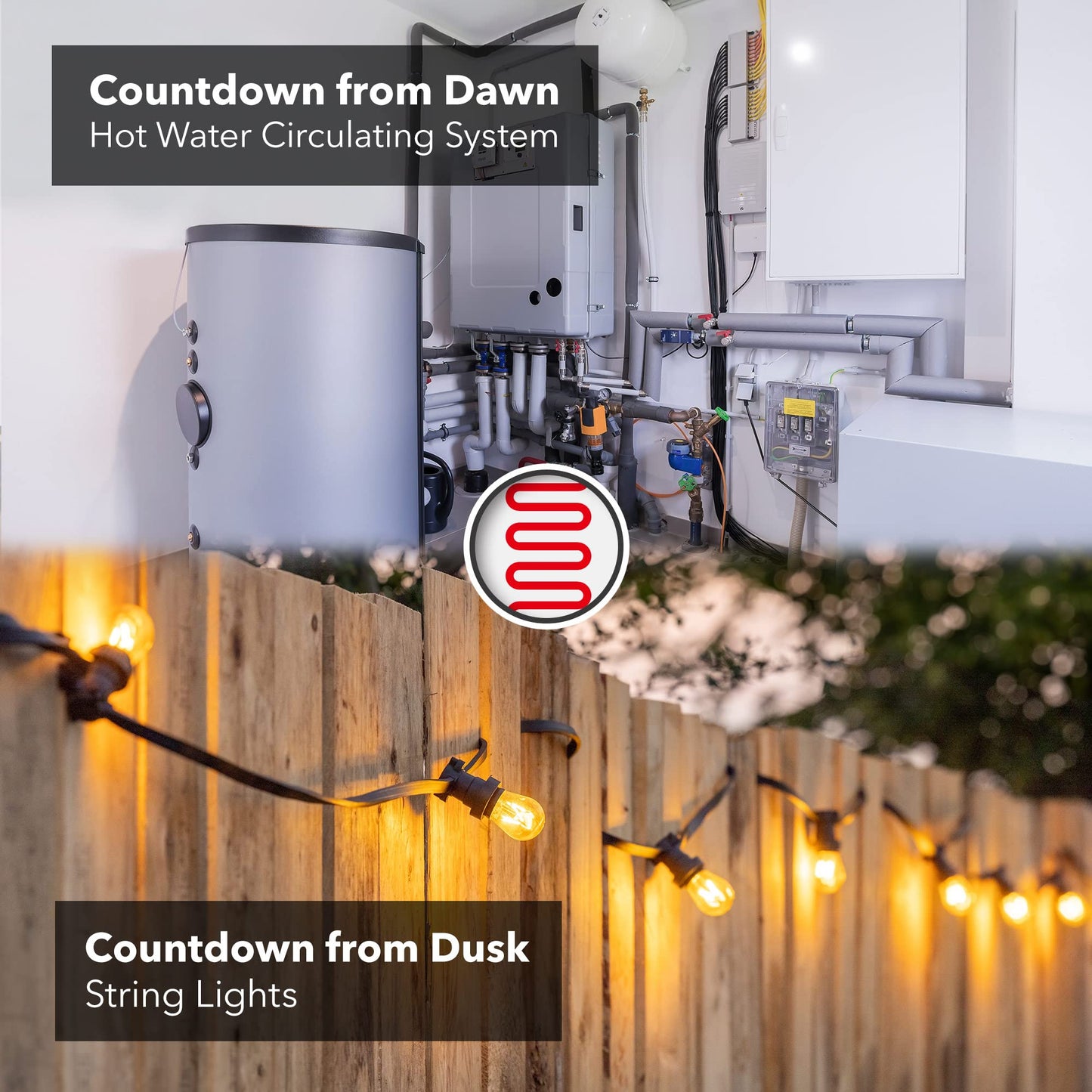 BN-LINK Short Period Repeat Cycle Intermittent Timer, Interval Timer - Day, Night, or 24 Hour Operation, Photocell Light Sensor Dusk to Dawn for Hydroponics Aquaponics Aeroponics