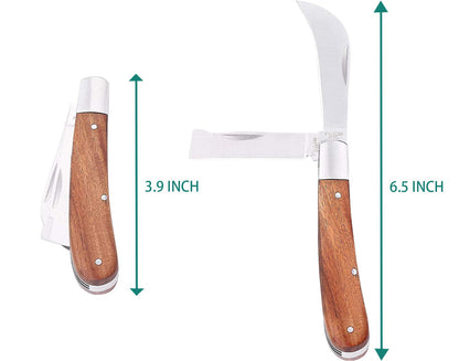 Professional Grafting Tool Kit - 3-in-1 Pruner with SK5 Blades, Grafting Knife, Tapes, Labels & Clips - Fruit Tree Grafting Supplies for Apples, Peaches, Grapes (Gardening Grafting Tools)