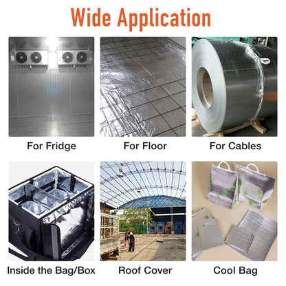 Japard Window Insulation for Summer Heat, 16ft x 39in 5mm 0.2” Thick 53.8 sqft, Aluminum Foil Bubbles Reflective Window Thermal Barrier for RV Roof Garage Door