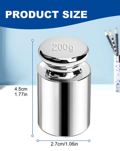 UCEC Calibration Weights for Digital Scale, 200g Gram Weights, Precision Stainless Steel Balance Scale Calibration Weight for Lab Educational Science
