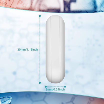 Weewooday 8 Pieces PTFE Magnetic Mixer Stirrer Bar, White Color Stainless Steel Laboratory PTFE Stir Plate Bar, Mixing Plate Magnet Stick (30 mm/ 1.18 Inch)