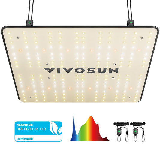 VIVOSUN VS1000 LED Grow Light with Full Spectrum Diodes & Sosen Driver Dimmable Lights Sunlike for Indoor Plants Seedling Veg and Bloom Lamps for 2x2/3x3 Tent