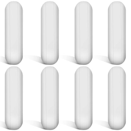 Weewooday 8 Pieces PTFE Magnetic Mixer Stirrer Bar, White Color Stainless Steel Laboratory PTFE Stir Plate Bar, Mixing Plate Magnet Stick (30 mm/ 1.18 Inch)