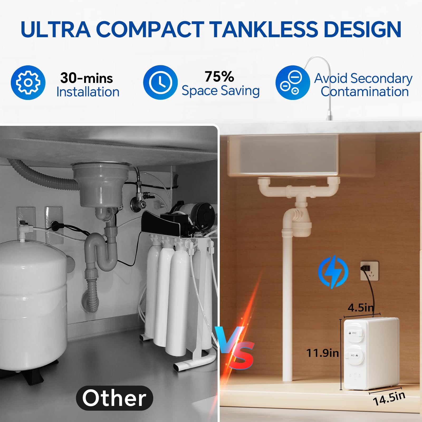 Stokk 8 Stage Reverse Osmosis Water Filter, 600 GPD Tankless Reverse O –  UGrowFood Inc