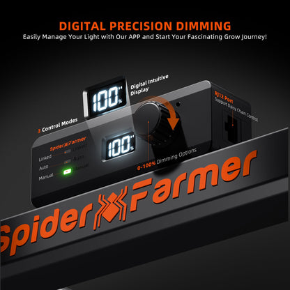 Spider Farmer G7000 LED Grow Light 730W, App‑Controlled & Osram Red