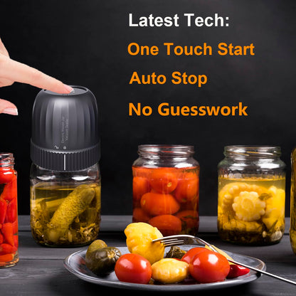 Electric Mason Jar Vacuum Sealer, Upgraded Automatic Vacuum Sealer Kit for Wide and Regular Mouth Mason Jars, Handheld Vacuum Bag Sealer for Food Preservation
