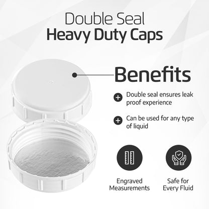 2.5 Gallon Water Jug – Heavy-Duty HDPE Carboy for Automotive Oil, Chemical & Liquid Storage – 10 Quart Mixing Container with Secure Lid – Made in USA
