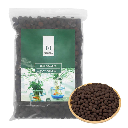 Malifea 2LBS Leca Expanded Clay Pebbles Hydroponics Supplies for Indoor Garden Plants (2LBS)