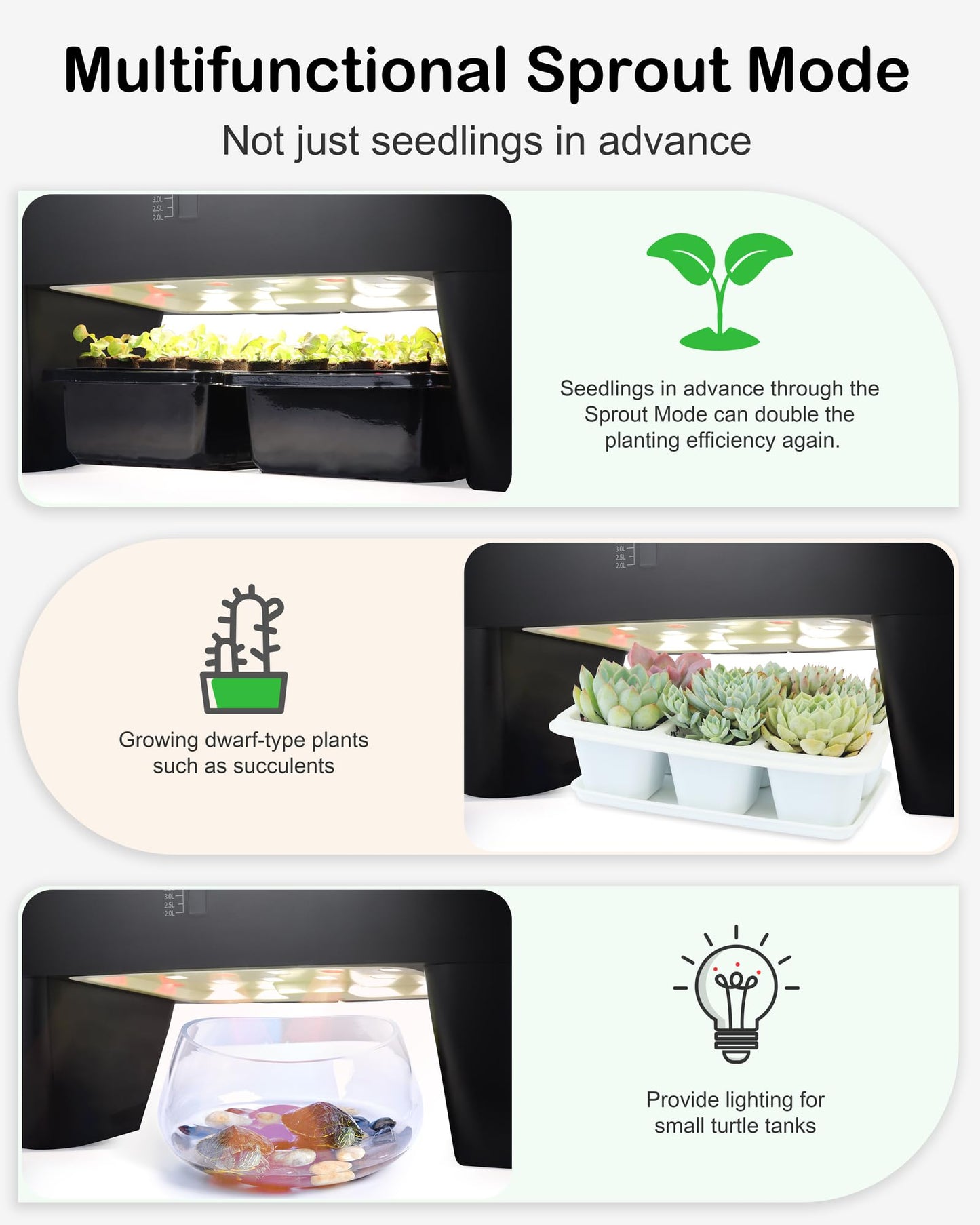 DRYADES Hydroponic Growing System Kit 16 Pods, Smart Herb Garden with Sprout Mode Can Seedling in Advance & 24W Full Spectrum LED Grow Light, Indoor Garden Planter for Home/Office/School (Black)