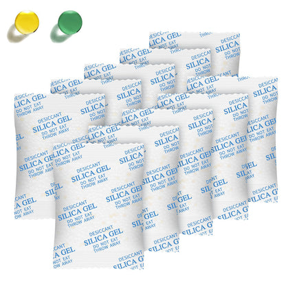 Silica Gel Packets - 10 Gram 120 Packs Moisture Absorbers, Food Grade Desiccant Packs for Storage, Premium Color Indicating Desiccant Packs for Storage, Widely Used for Foods, Electronics, Jewelry