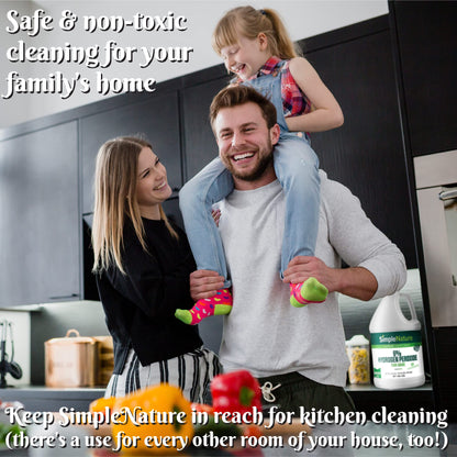 SimpleNature 6% Food Grade Hydrogen Peroxide Solution - 1 Gallon - Natural Multipurpose Cleaner - Made in USA - Ideal for Commercial, Residential, Kitchen, Bath, Laundry, and More - Ecofriendly