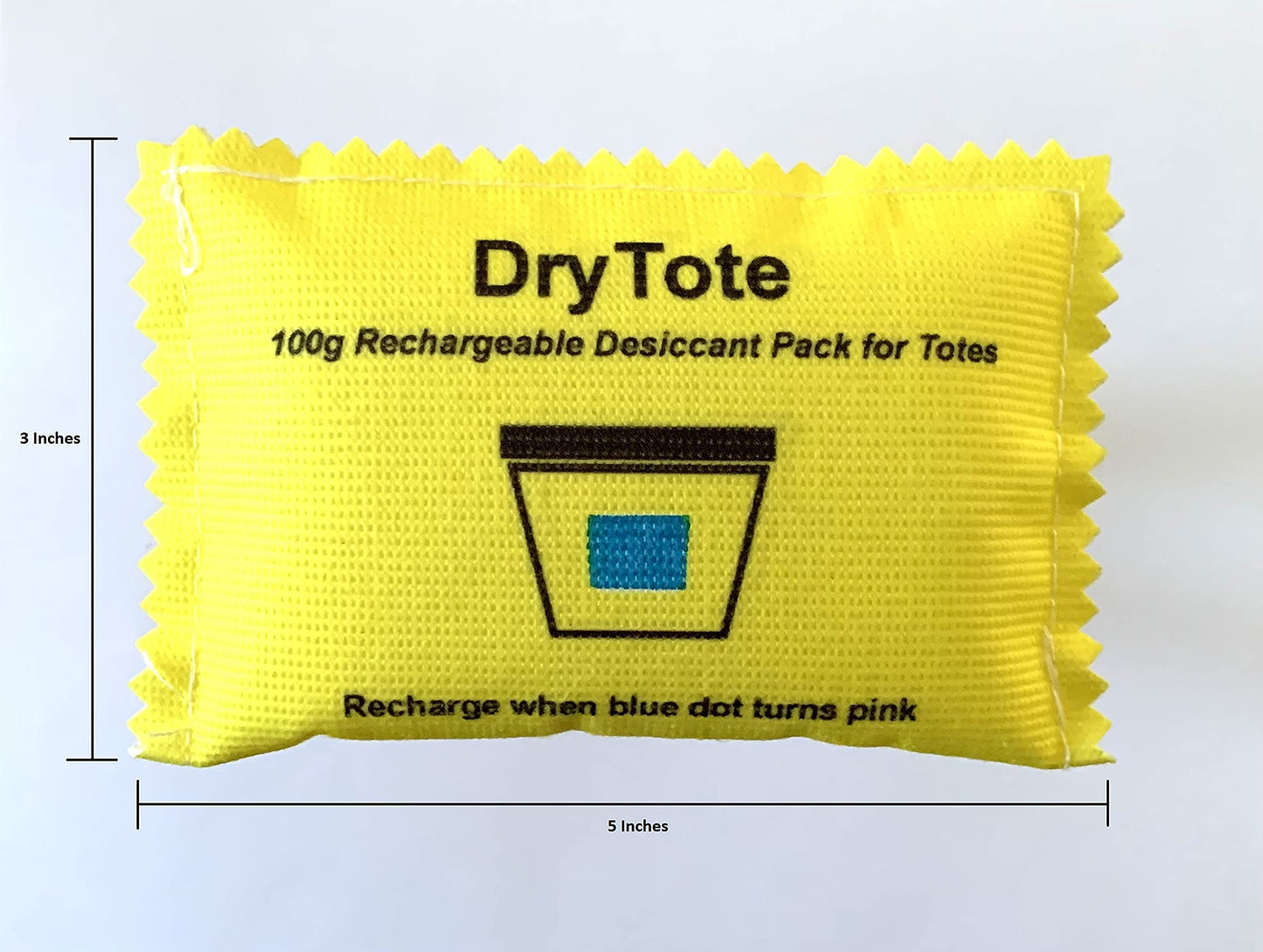 100g Rechargeable Desiccant Pack of 5 - Moisture Absorbing Bag - Silica Gel Desiccant Dehumidifier for Storage Bins and Totes